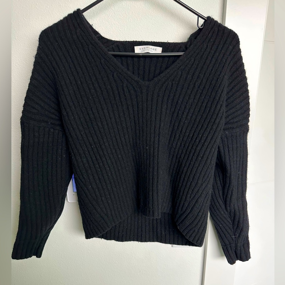 Wool and cashmere super warm croptop sweater